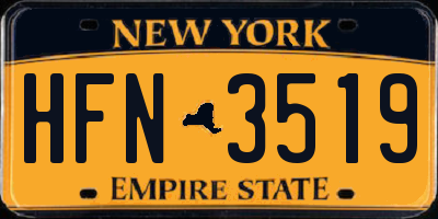 NY license plate HFN3519