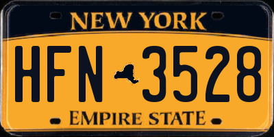 NY license plate HFN3528