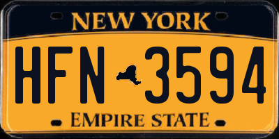 NY license plate HFN3594