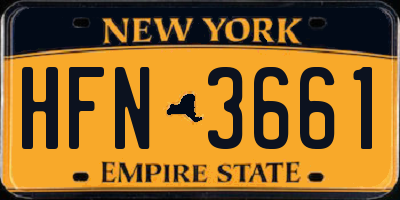 NY license plate HFN3661