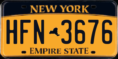 NY license plate HFN3676