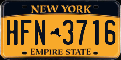 NY license plate HFN3716
