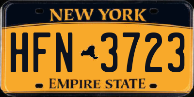 NY license plate HFN3723