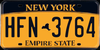 NY license plate HFN3764