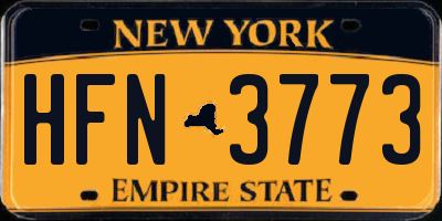 NY license plate HFN3773