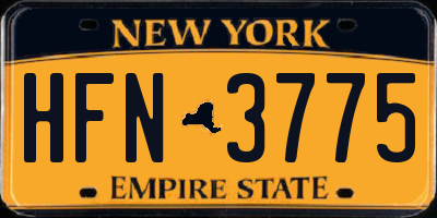 NY license plate HFN3775