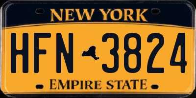 NY license plate HFN3824