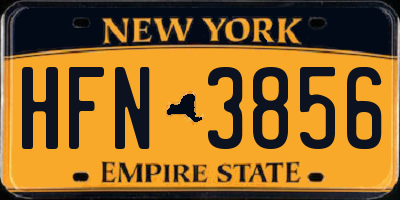 NY license plate HFN3856