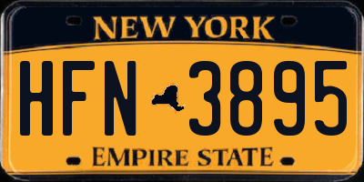 NY license plate HFN3895