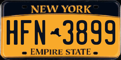 NY license plate HFN3899