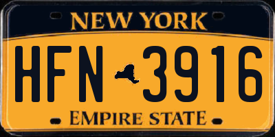 NY license plate HFN3916