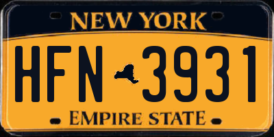 NY license plate HFN3931