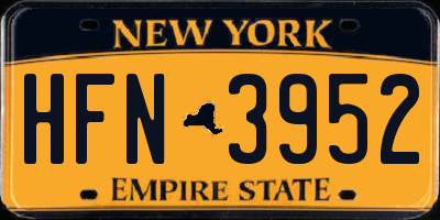 NY license plate HFN3952