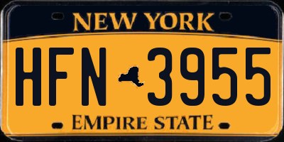 NY license plate HFN3955