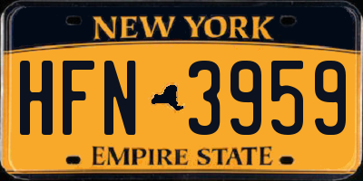 NY license plate HFN3959