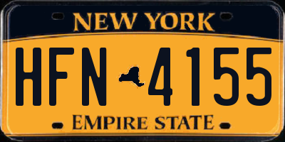 NY license plate HFN4155