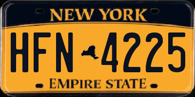 NY license plate HFN4225