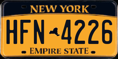 NY license plate HFN4226
