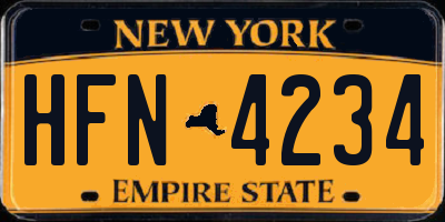NY license plate HFN4234