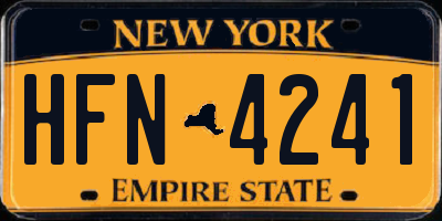 NY license plate HFN4241