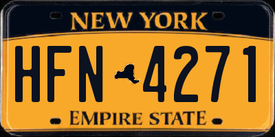 NY license plate HFN4271