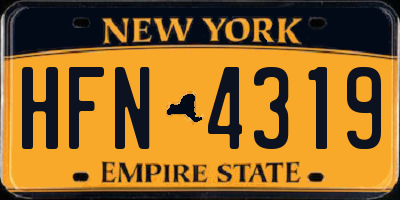 NY license plate HFN4319