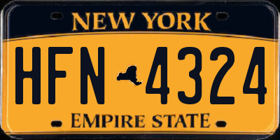 NY license plate HFN4324