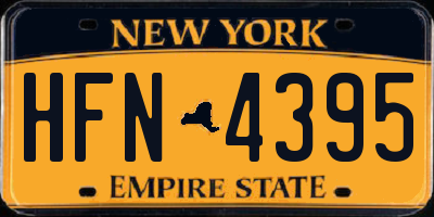 NY license plate HFN4395