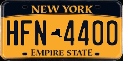 NY license plate HFN4400