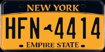NY license plate HFN4414