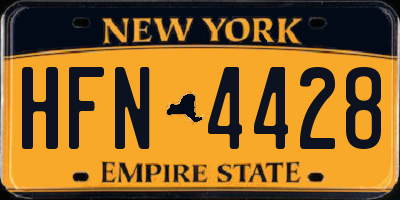 NY license plate HFN4428