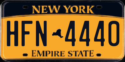 NY license plate HFN4440