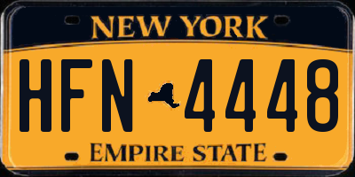NY license plate HFN4448