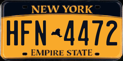 NY license plate HFN4472