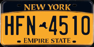 NY license plate HFN4510
