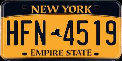 NY license plate HFN4519