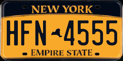 NY license plate HFN4555