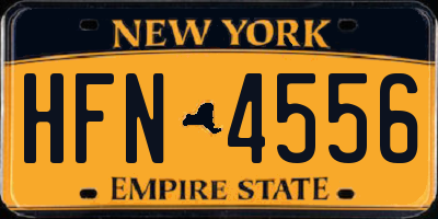 NY license plate HFN4556