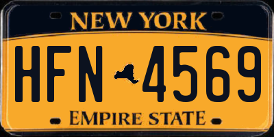 NY license plate HFN4569