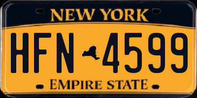 NY license plate HFN4599