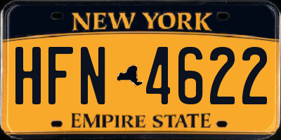 NY license plate HFN4622