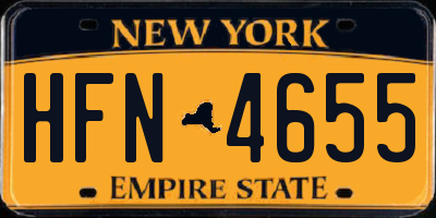 NY license plate HFN4655