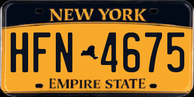 NY license plate HFN4675