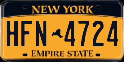 NY license plate HFN4724