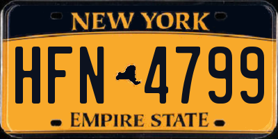 NY license plate HFN4799