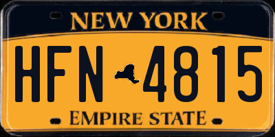 NY license plate HFN4815