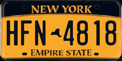 NY license plate HFN4818