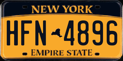 NY license plate HFN4896