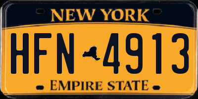 NY license plate HFN4913