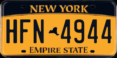 NY license plate HFN4944